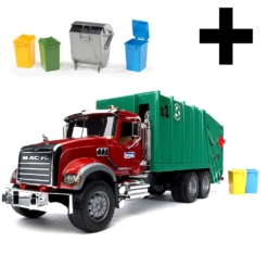 Bruder MACK Granite Garbage Truck and Bins Bundle