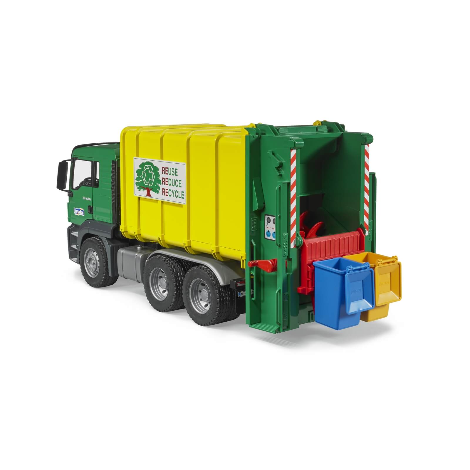 Bruder MAN TGS Rear Loading Garbage Truck Green - Jadrem Toys