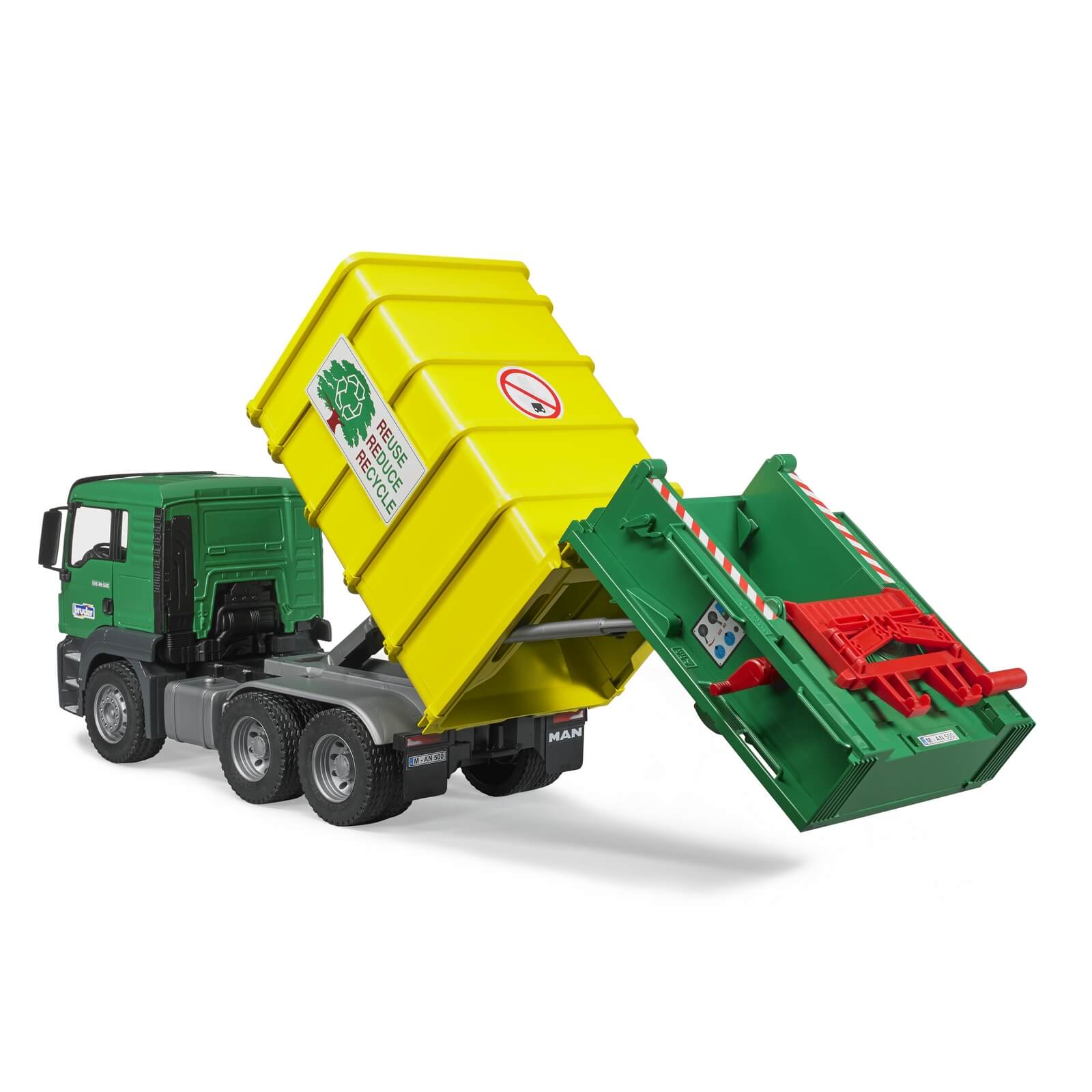 bruder garbage truck front loader