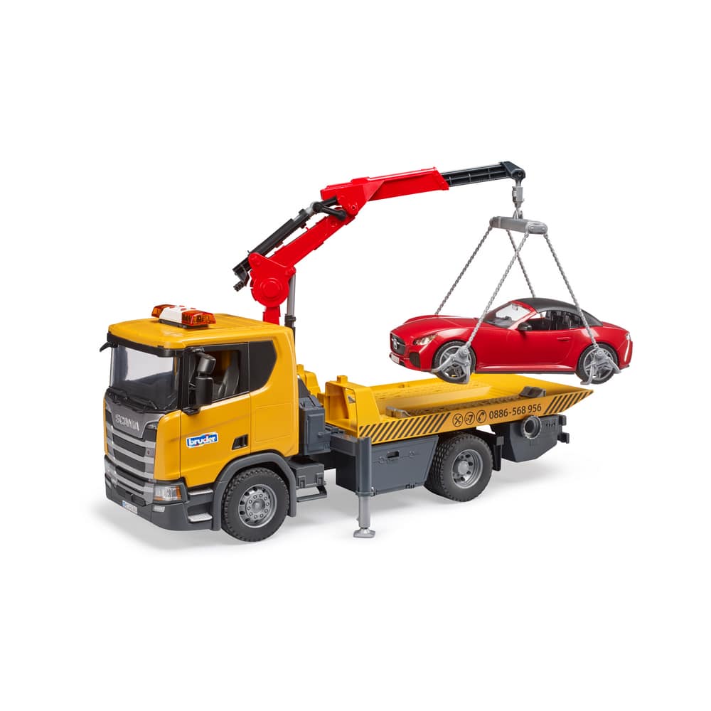 Bruder® Scania Super 560R Tow Truck with Roadster and Light and Sound ...