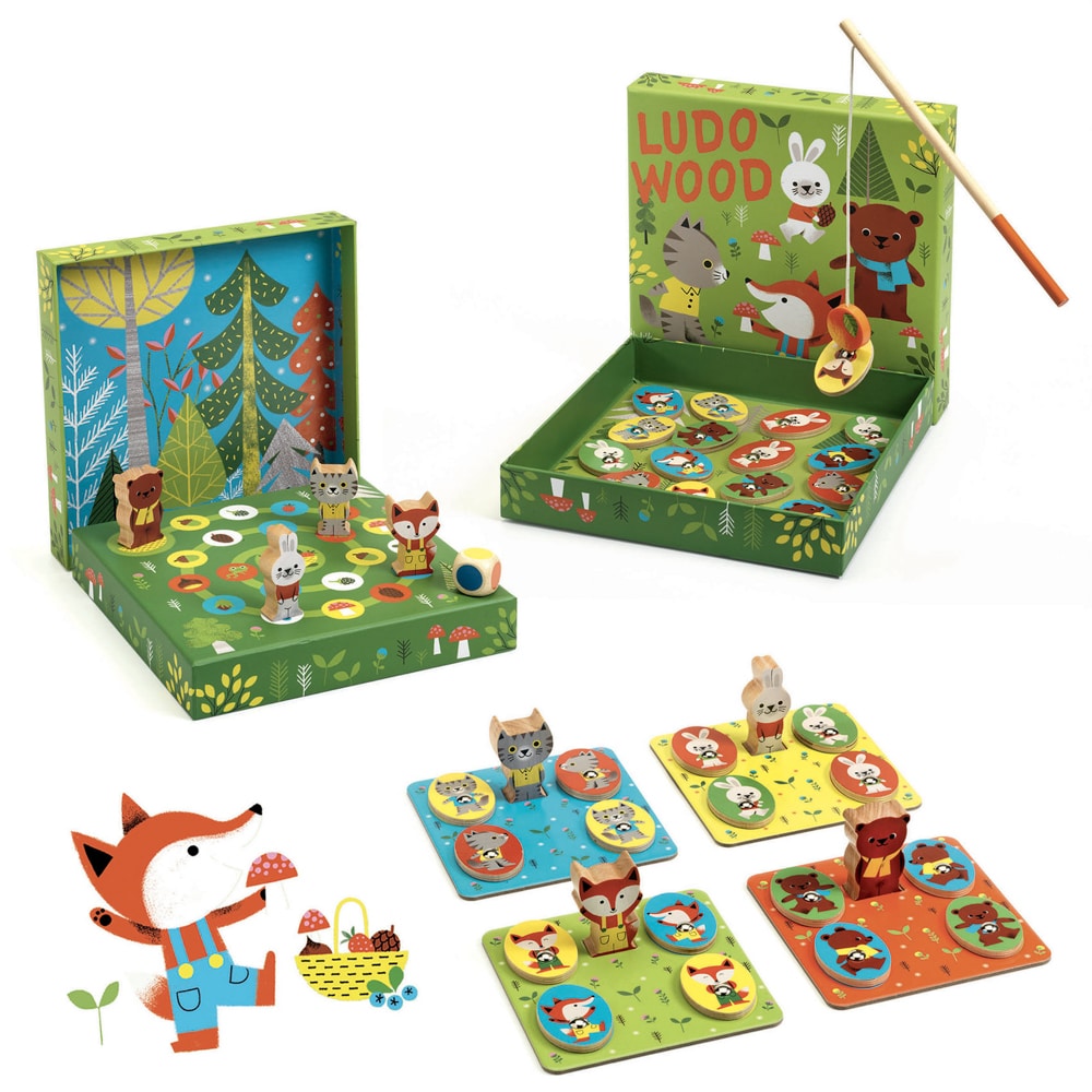 Djeco® Ludo Woodland Animal 4 Game Set