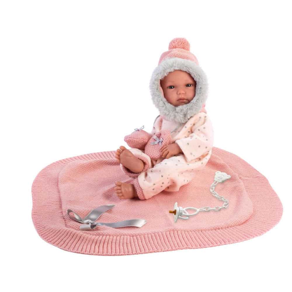 baby doll with blanket