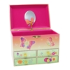 Pink Poppy Rainbow Butterfly Medium Music Box