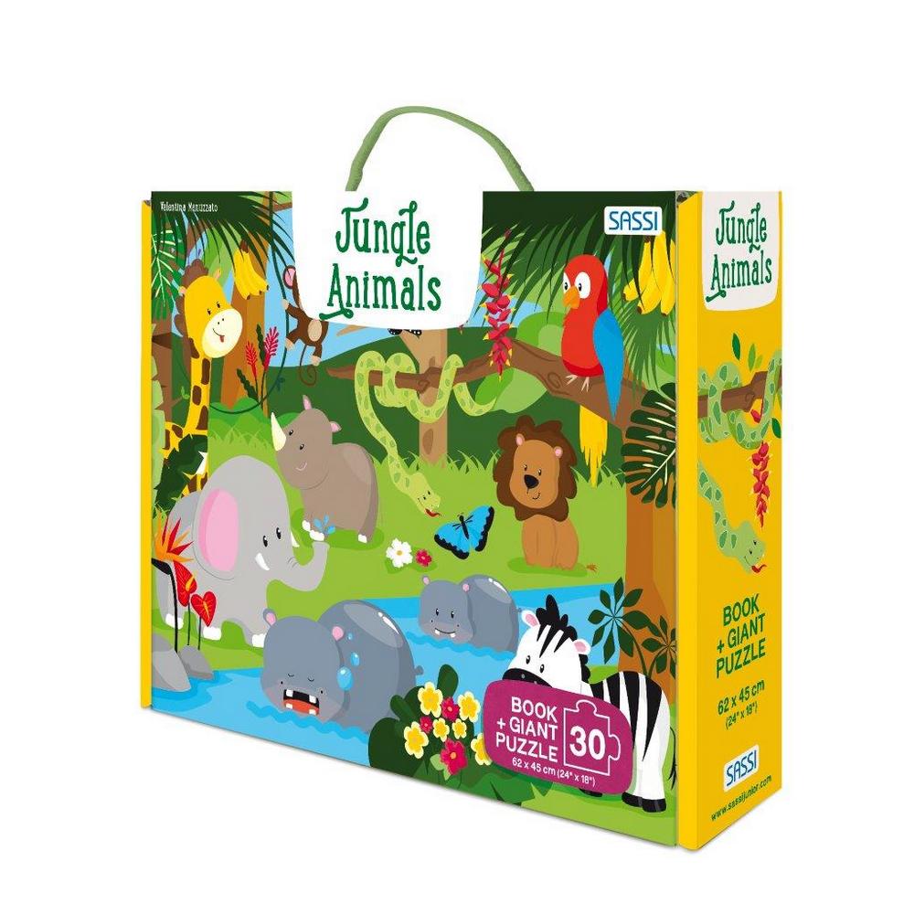 Sassi® Jungle Friends Book and Giant Puzzle | Jadrem Toys